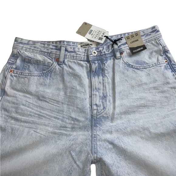 Pull & Bear Men’s 🔥Loose-Fit🔥 Light Wash Jeans - SZ 34/32 - Picture 4 of 15